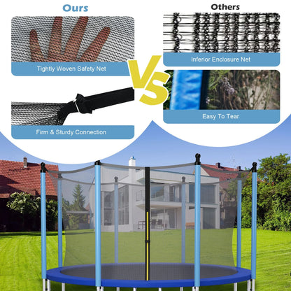 12FT Trampoline Replacement Safety Enclosure Net Weather-Resistant
