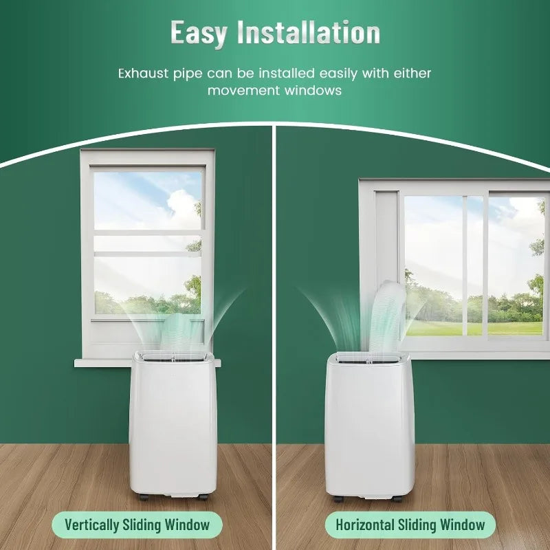 Portable Air Conditioners,10000 BTU(Ashrae) /6,300 BTU (SACC) DUAL MOTORS, Cooling,Dehumidifier,Fan Mode,Up to 250 S