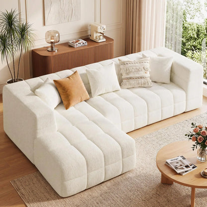 Boneless Modular Sectional Sofa With Chaise And Flexible Seating Design