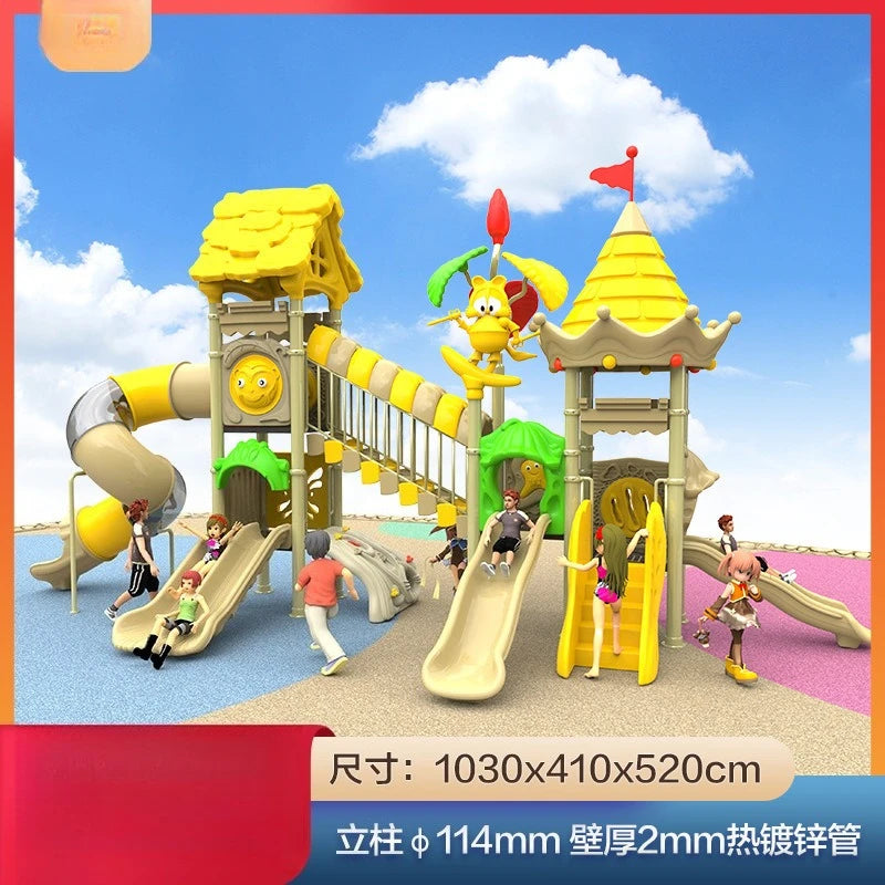 Outdoor Large Playground Slide For Community Parks And Play Areas