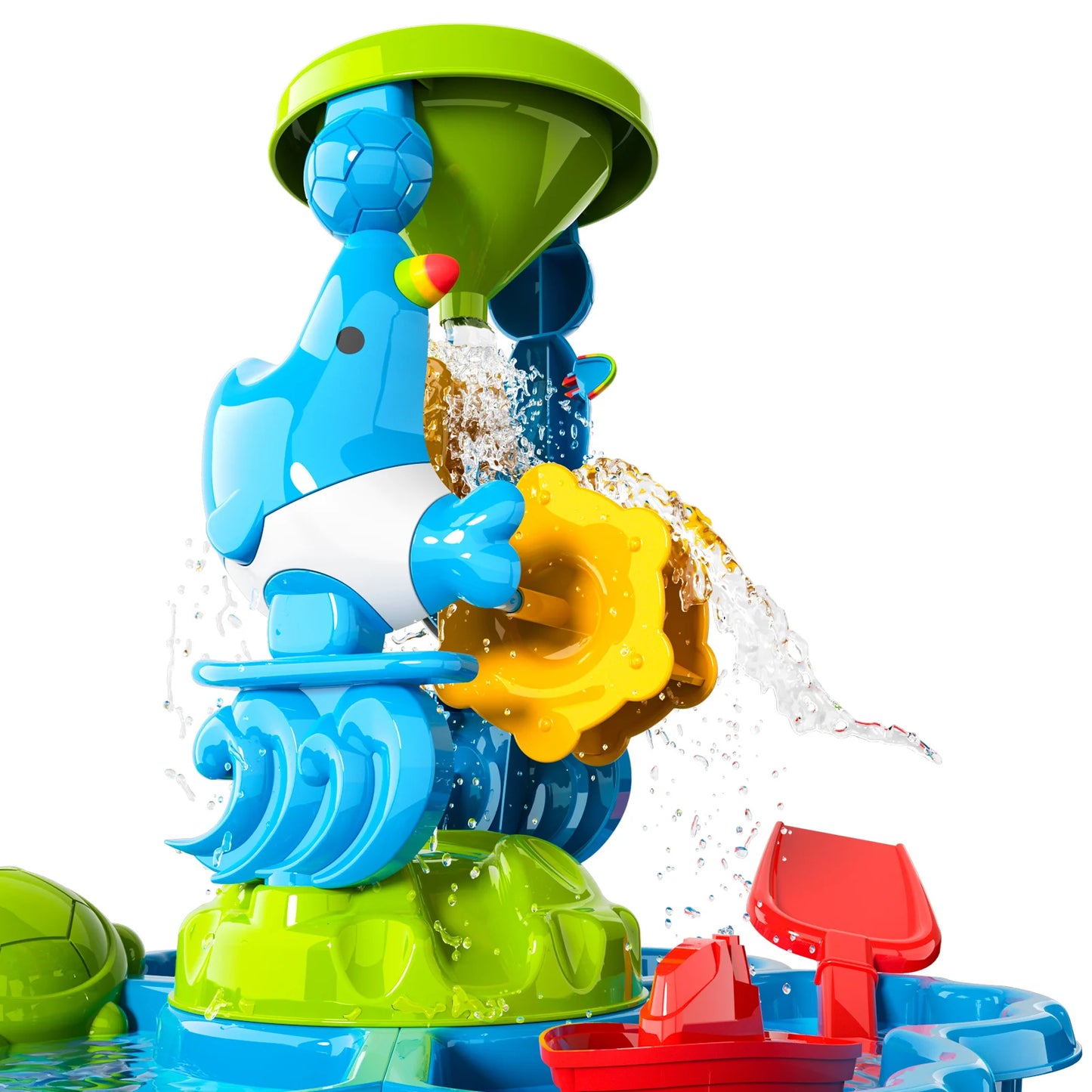 Kids Splash Sand Table Water Toys Summer Outdoot Showers Splash Tower Water Table For Kids Beach 4 In1 Table Ctivity Sensory Toy