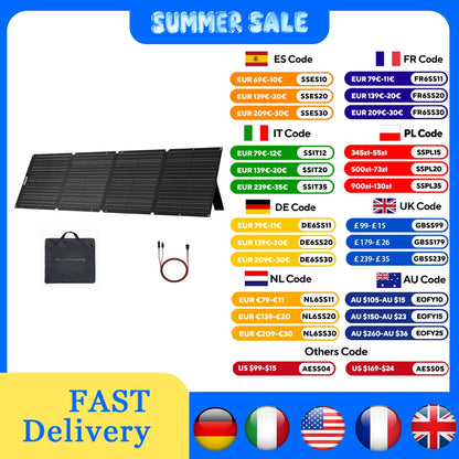 ALLPOWERS Foldable Portable Solar Panel 400W / 200W / 140W / 100W Solar Generator Charger &amp; Solar Output for Power Station Camping RV