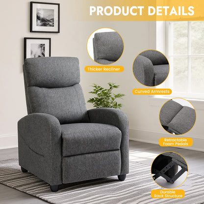 MCQ Modern Reclining Sofa With Lumbar Support For Home Theater