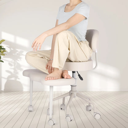 Cross Desk Chair with Lumbar Support and Height Adjustable,Desk Chair for Adults,Legged Office Chair with Wheels