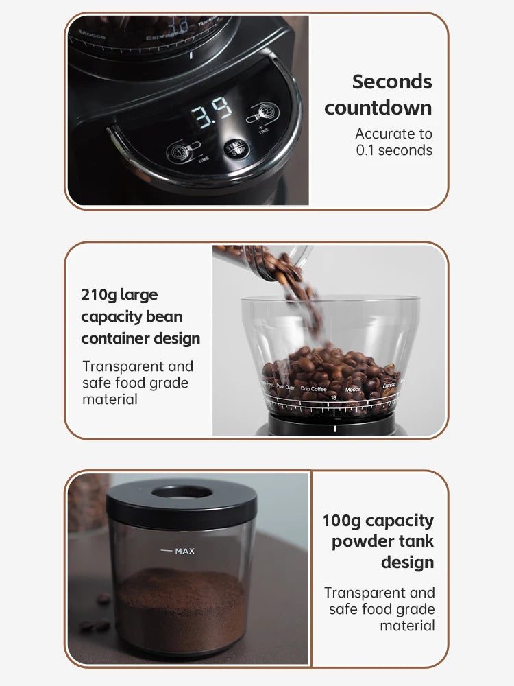 HiBREW Automatic Burr Coffee Grinder for Espresso and Pour Over