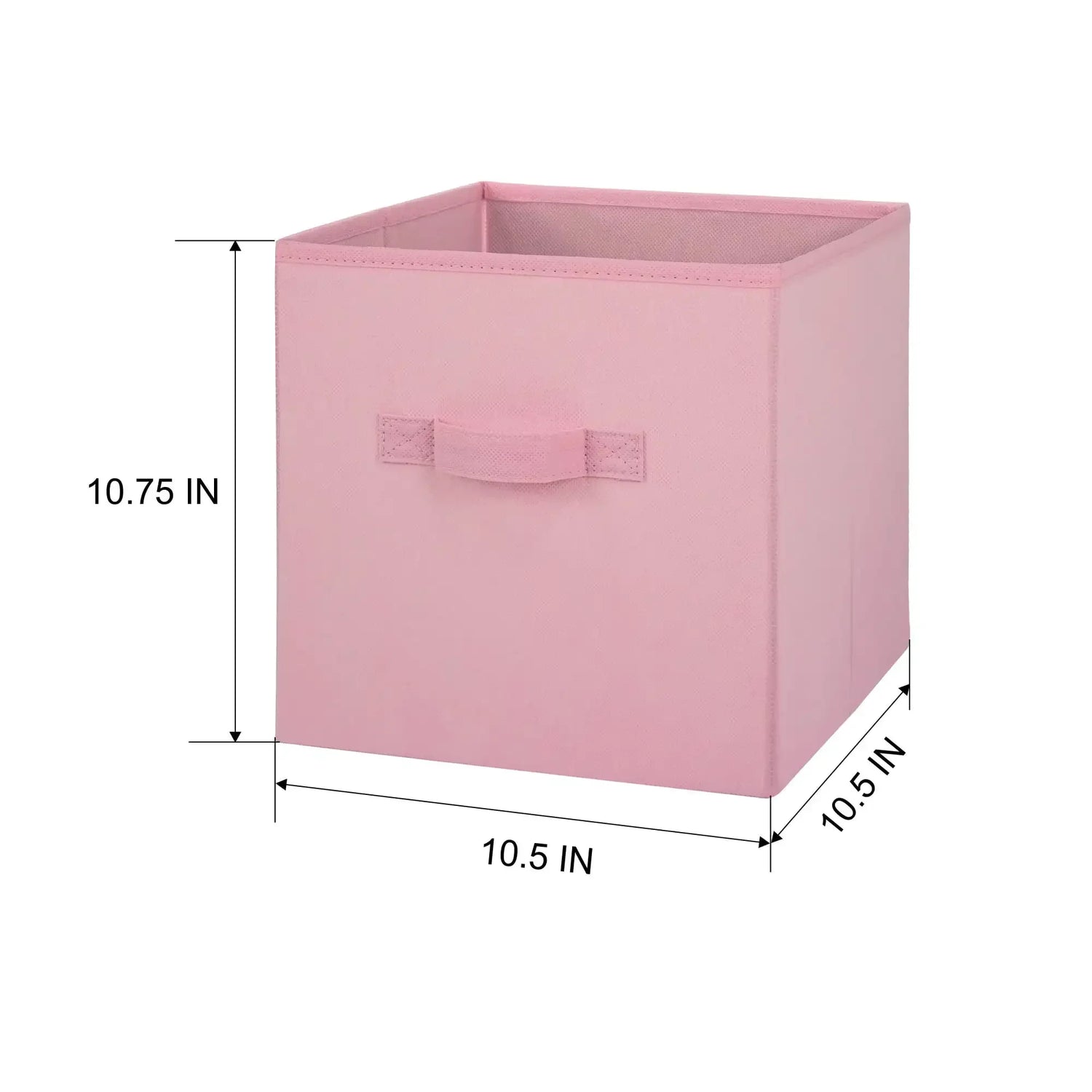 6-Pack Pink Puff Collapsible Fabric Storage Bins, 10.5x10.5 Inch Foldable Cube Organizers for Shelves
