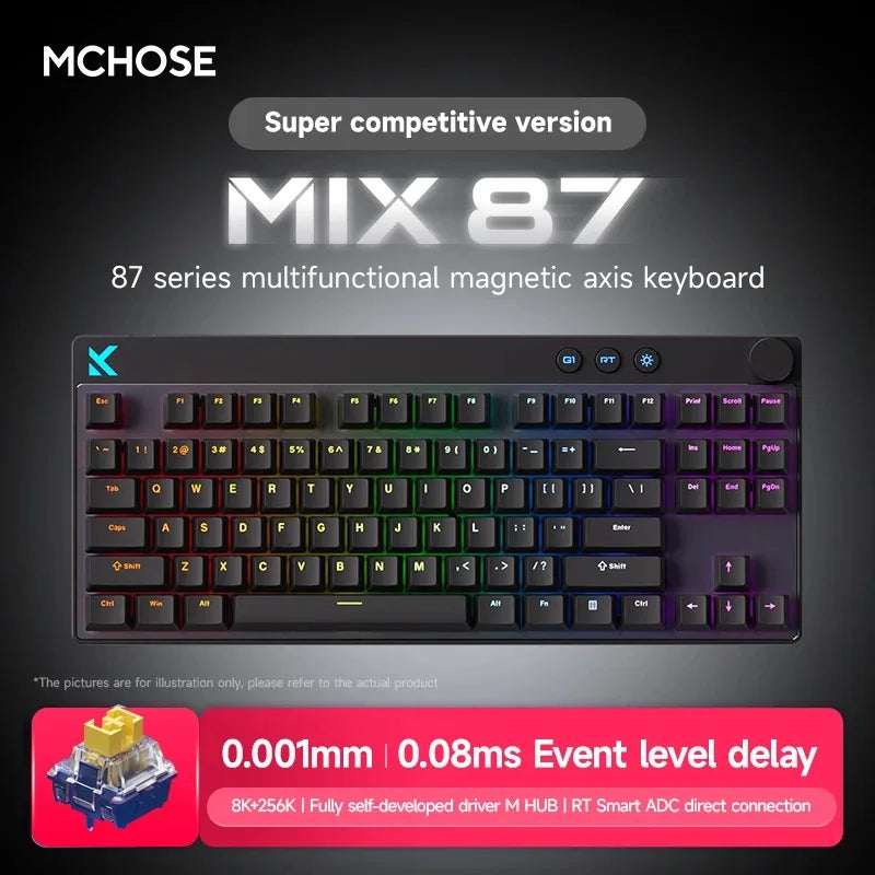 MCHOSE Mix87 Magnetic Switch Wired Mechanical Gaming Keyboard