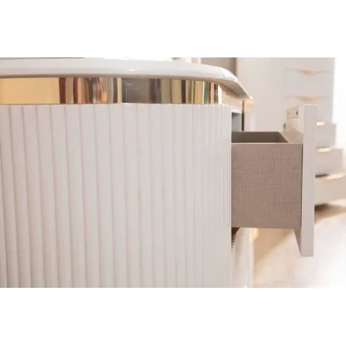 General Left Two-Drawer Wood Nightstand Minimalist