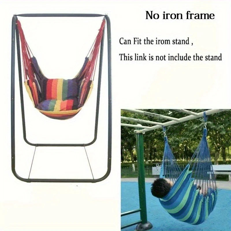 Outdoor Hammock Chair with Swing Seat and Hanging Chair Design - Ideal for Balcony, Porch, Garden or Patio Use - Tear-Resistant and Breathable Fabric, Easy to Set Up, Comfortable for Lounging and Relaxation, Space-Saving Alte
