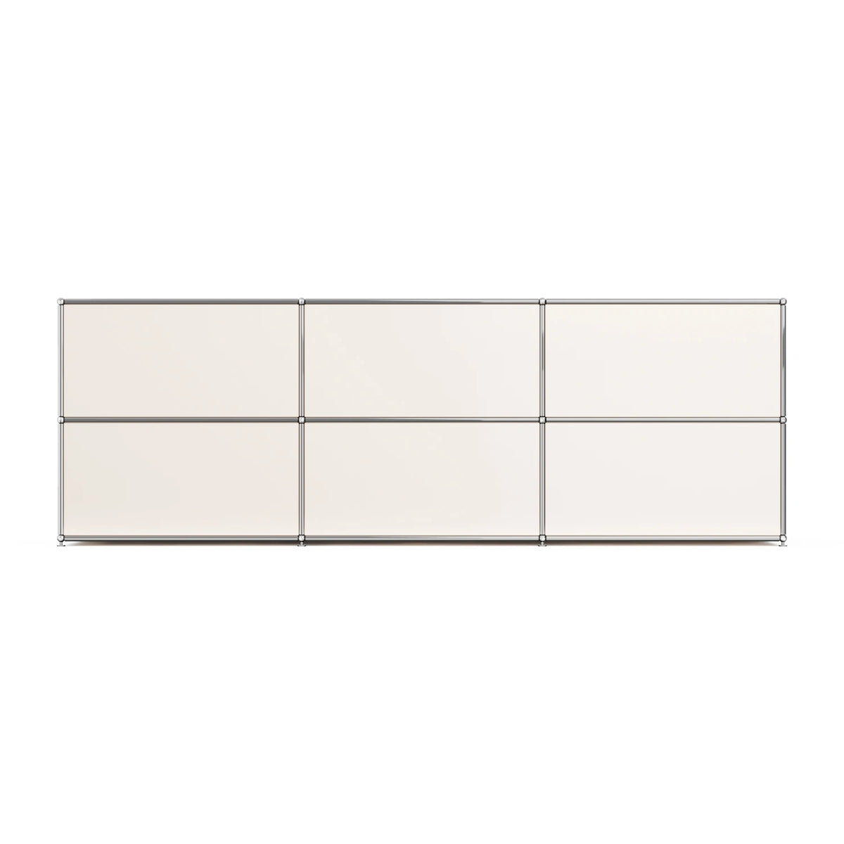 Modern Freestanding Multi-Door Metal Frame Modular Storage Sideboard