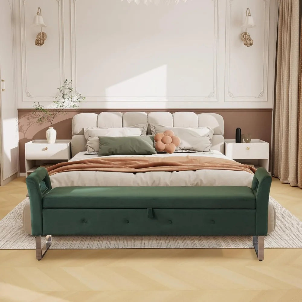 Ticify End Of Bed Storage Bench With Hidden Storage