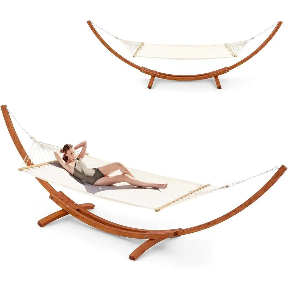 Heavy Duty Two Person Hammock With Stand For Patio Garden