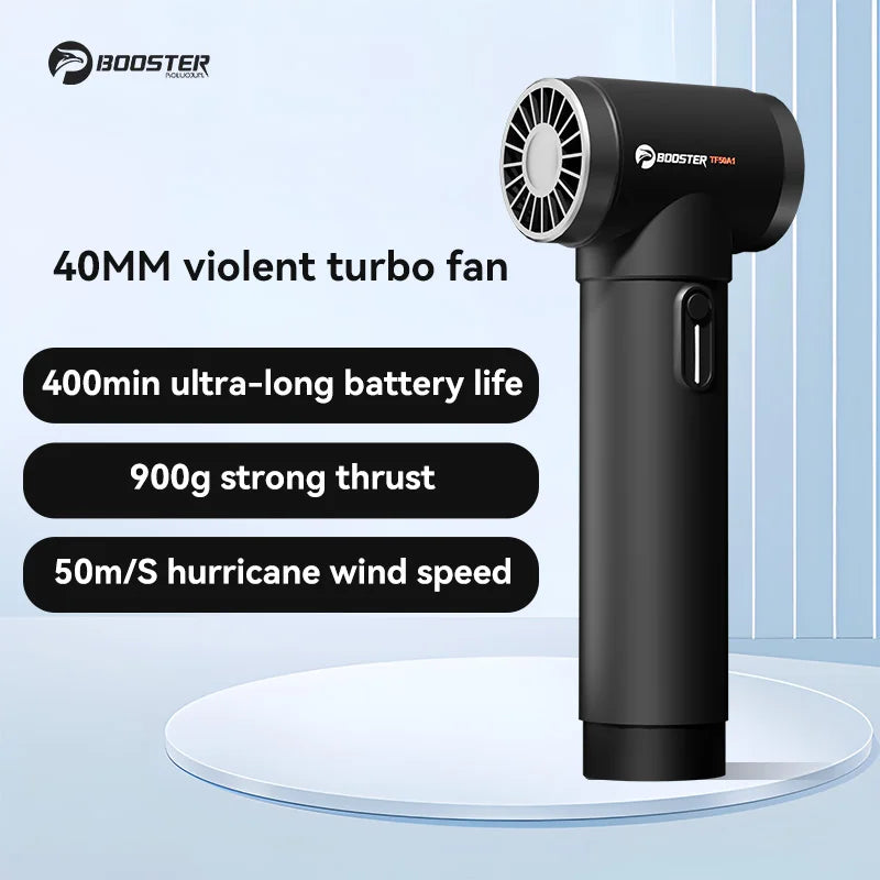 BOOSTER Turbo Dryer Blower for Car 4 Speeds 170 ft/s Wind Speed Car Dryer Air Blower 600W &amp; 50mm Large Diameter Ducted Brushless