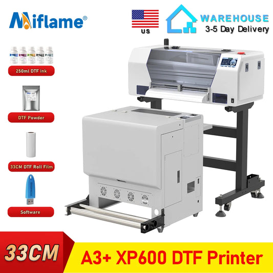 A3+ XP600 DTF Printer Directly to Film Transfer Printer impresora dtf A3 For Hoodies Clothes jeans A3 T shirt Printing Machine