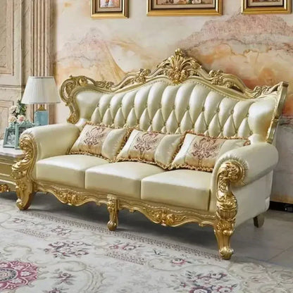 Large Filler Golden Sofas Wood Design Reclining Designer Luxury Couch Lounges Modular Nordic Canape Salon Furniture Home